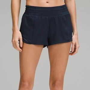 Lululemon Navy Hotty Hot High-Rise Lined Short